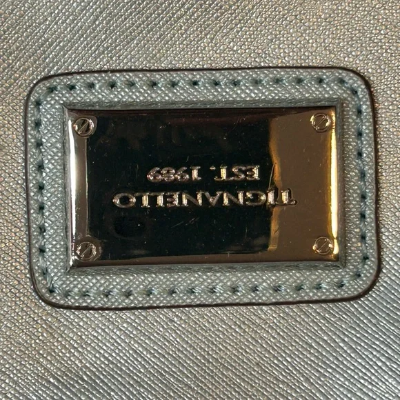 Tignanello Light Blue Leather Satchel Purse - Picture 2 of 12